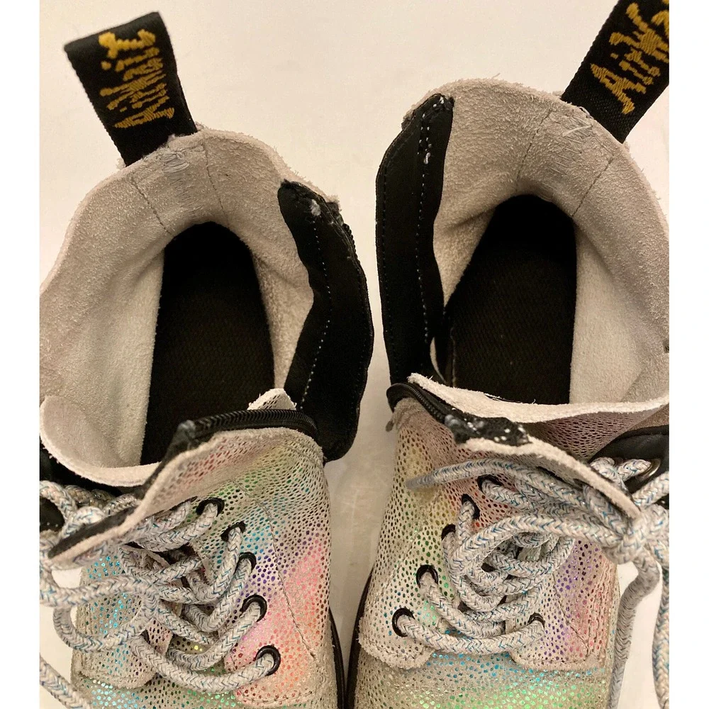 Doc Martens Airwalk Leather Multicolor Combat‎ Boots Lug Pascal J 1460 Kids Sz 2